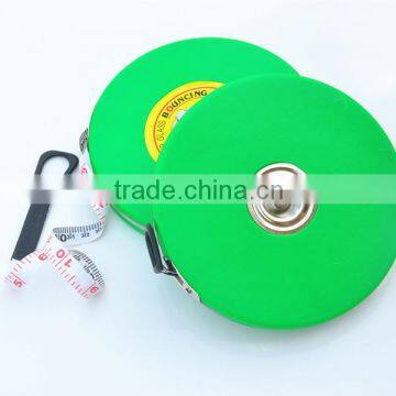 Long Distance Green ABS Case Fiberglass Tape Round Retractable 10 Meter Tape Measure With Hand Crank photo-6
