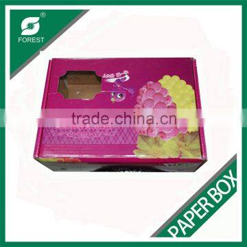 FRESH FRUIT PACKAGING, FRESH GRAPE CORRUGATED CUSTOM BOX PRINTING