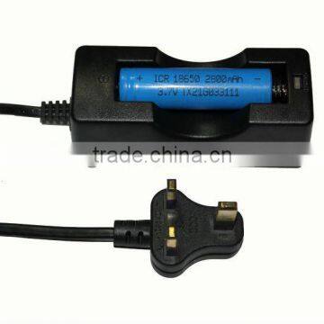 car charger led flashlight for 18650 UK plug with single impulse