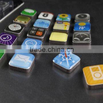 3D Clear ipad epoxy sticker/epoxy fridge magnet