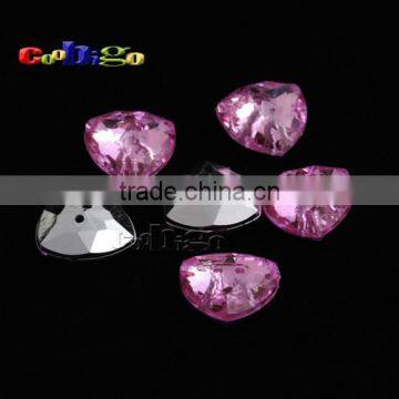 30L(19mm) Triangle Arc Acrylic Sewing Rhinestone Button For Apparel Bag Accessories #FLN023-30L(Mix-s)