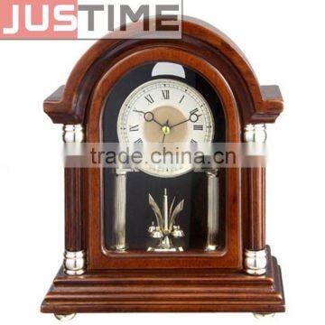 Wooden table desk clock