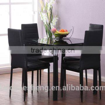 environmental friendly table top glass support table and chairs for party
