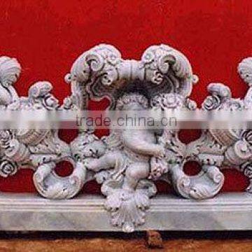 Kid baby wall relief sculpture marble stone hand carved for decoration from Vietnam