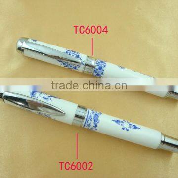 Big Blue and White Real Porcelain Fat Gift Set Pen Gel Ink Pen photo-2