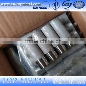 china exporter stainless steel sch80 npt thread nipple