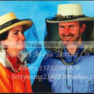 outdoor circular/round polyester insect mosquito bee head net