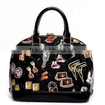 Wear-resisting PU Leather Youth Fashion Shell Shape Handbag photo-6