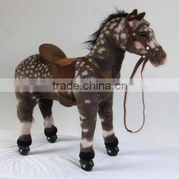 Plush Toy Kid Toy Child Toy Animal Toy Horse Ride on Toys Stuffed Animal on Wheel photo-3