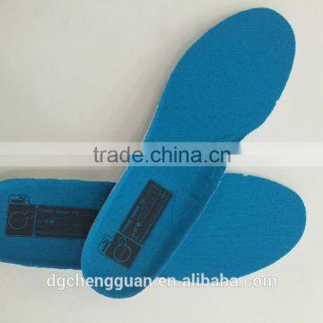 breathable and shock absorption eva sole molded eva insole with thermal transfer printing logo