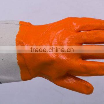 White nylon orange Nitrile coated Glove