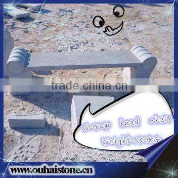 Natural park decors screw head shape granite cheap stone bench