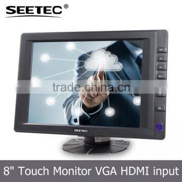 8 inch touch panel lcd display led backlight bracket mounting vga tft car monitor