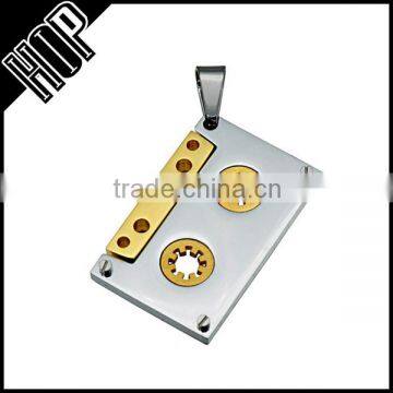 Best selling high quality stainless steel gold record pendant