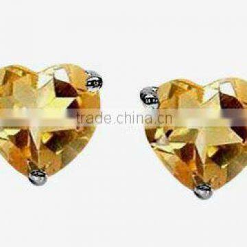 Dazzling Citrine Earrings & .925 Sterling Silver Earrings, Wholesale Silver Jewelry