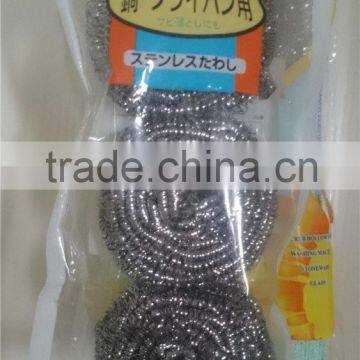 Cleaning product stainless steel mesh scourer and steel wool scourer