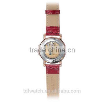 Newest Genuine Leather Skeleton Leather Watch Bracelet photo-5