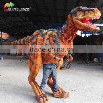 Realistic raptor walking dinosaur costume for sale