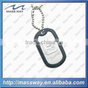 Custom Engraved Rubber Aluminum Men Dog Tag