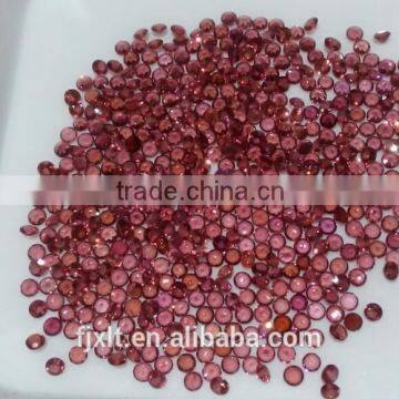 3*3mm good fire round cut garnet stone