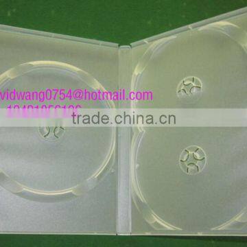 14mm Clear 3discs dvd case with smooth Film