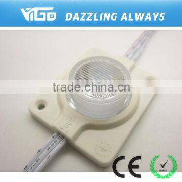 High power side viewing angle LED module with lens