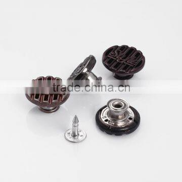 Custom Denim Engraved Logo Buttons Screw Metal Buttons photo-4