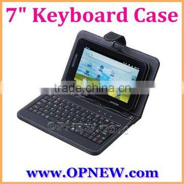 7 inch tablet Protective case USB Keyboard Case PU Leather Case with Stand for 7" Android Tablet PC Black Pink,Red