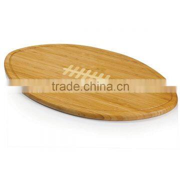 oval shape fruit bamboo wave board cutting