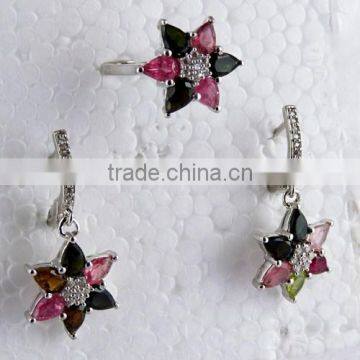 Big! Beautiful !! Turmuline_White C 925 Sterling Silver Set, 925 Designer Silver Jewellery Exporter, Silver Jewelry Supplier photo-5