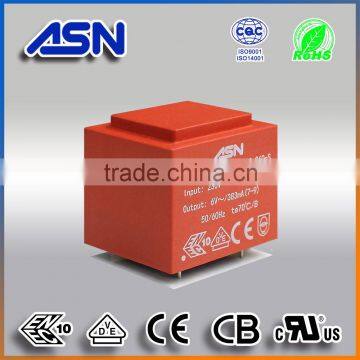 VDE CE CB UL CUL ROHS approved 0.5VA -3.0VA encapsulated transformer EI 30 series EI30/18