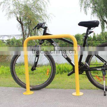 2012 Lastest Yellow Powder Coated Loop Bike Rack Factory