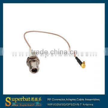 N female bulkhead to MC -Card plug pigtail jumper cable with n male connector