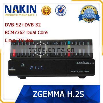 Genuine Zgemma H.2S two dvb-s2 tuner linux tv box