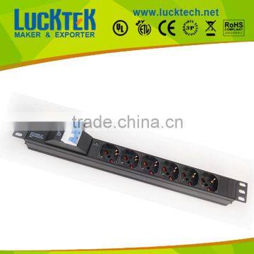 1U 6 Ways Italy / Schuko EU power PDU with air break switch