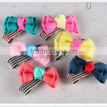 JP8045 New design korean style cloth bowknot kids hair accessories 2015