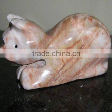 Marble Cat Figurines