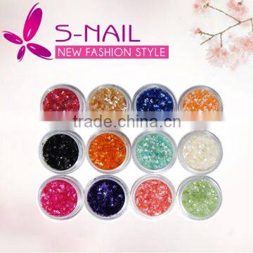 HOT SELL 12 color nail art glitter set