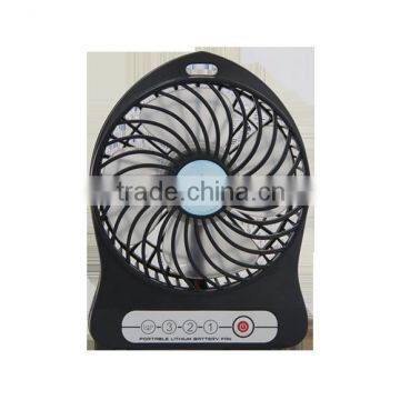 4 Inch Portable Rechargeable Fan Usb Fan 3 Speeds Portable Mini Cooling Fan