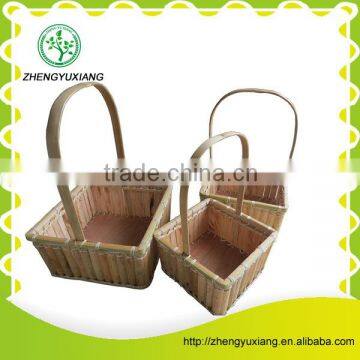 Handmade wood hanging basket for holding fruit