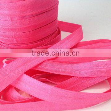 wholesale passion fruit pink fold over elastic trim