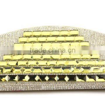 Indian Purse Women Gold Crystal pu Hand Bag photo-3