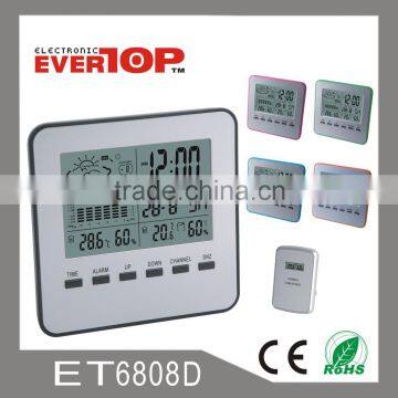 EUROPE MARKET HOT-SALES MULTIFUNCTION WEATHER STATION WITH BAROMETER ET6808D