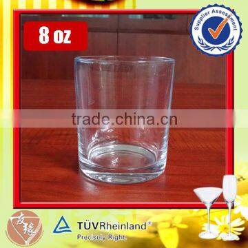 cylinder shape 7.9oz high white soda-lime glass glass candle jar