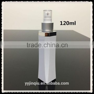 120ml white colored packaging spray cosmetic bottle,empty cream cosmetic bottle with pump and cap