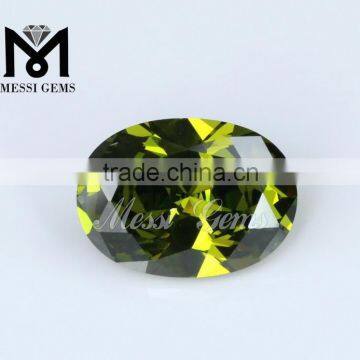 Wholesale Oval Olive Cubic Zirconia Beads