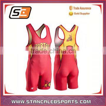 Stan Caleb cheap lycra wrestling singlet suit custom design/Fashionable Custom Cheap Wrestling singlet