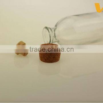 Natural tapered cork stopper for juice bottle