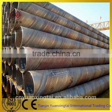 ASTM standard black round shape ssaw spiral steel pipe