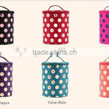 Polyester Round Dot Pringting Cometic Box